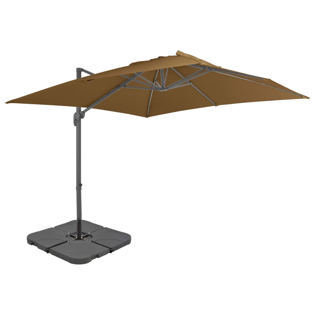 Outdoor Umbrella with Portable Base Taupe - Sid & Sam