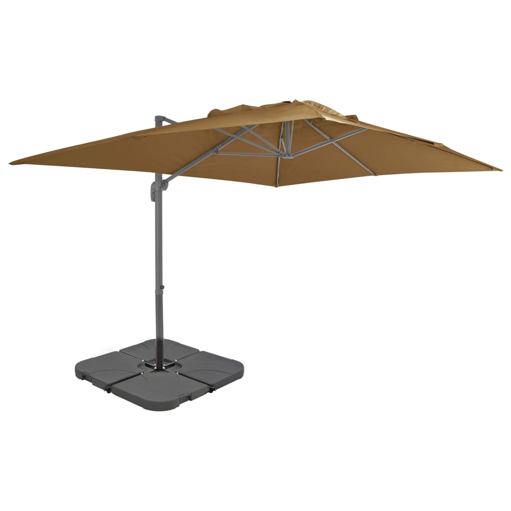 Outdoor Umbrella with Portable Base Taupe - Tyrell & Tyrell