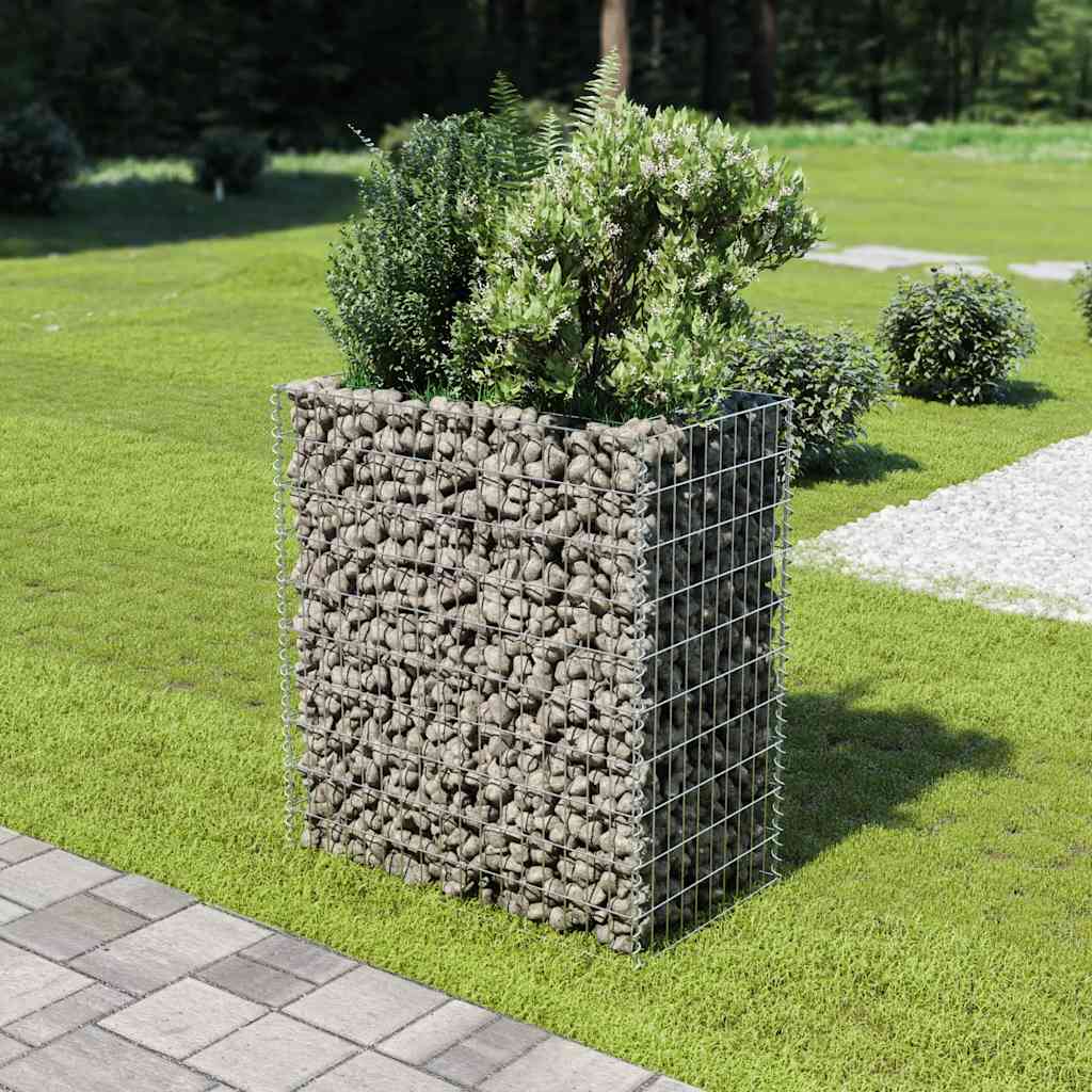 Gabion Raised Bed Galvanised Steel 90x50x100 cm - Merkel Designers