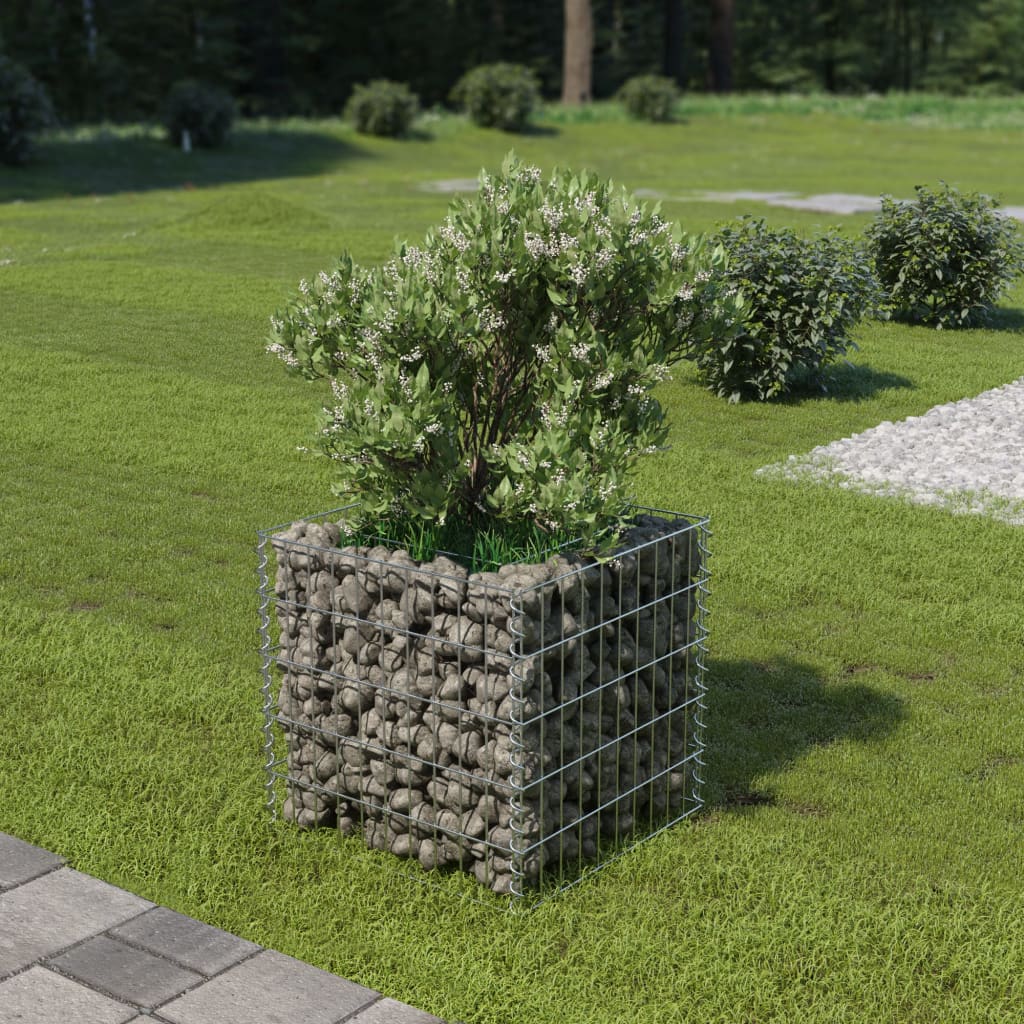Gabion Raised Bed Galvanised Steel 50x50x50 cm - Direct Imports