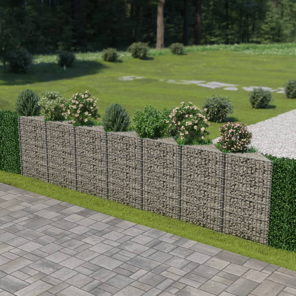 Gabion Wall Galvanised Steel 450x30x100 cm - Discount Dealers