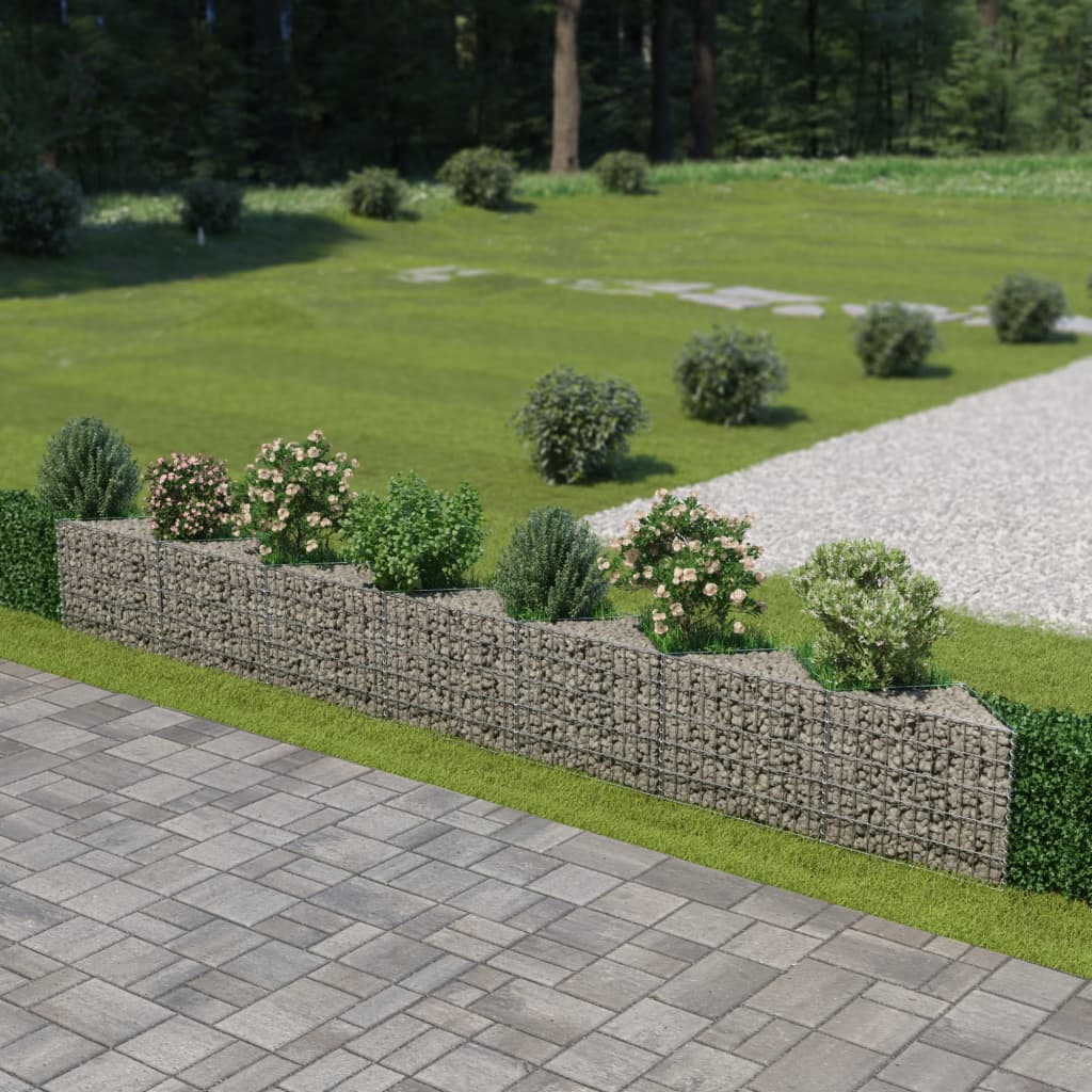 Gabion Wall Galvanised Steel 450x30x50 cm - Millennium Furniture