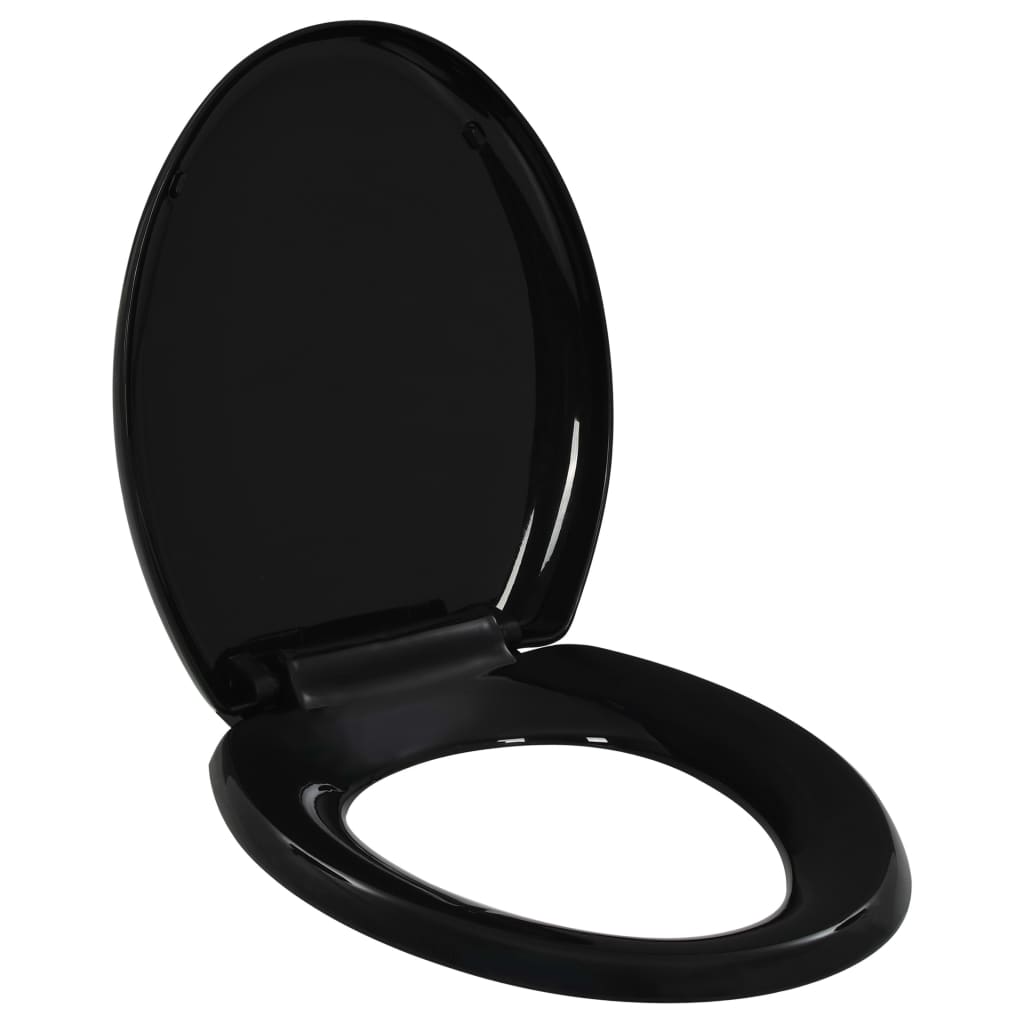 Soft-close Toilet Seat with Quick-release Design Black - R and M Furniture