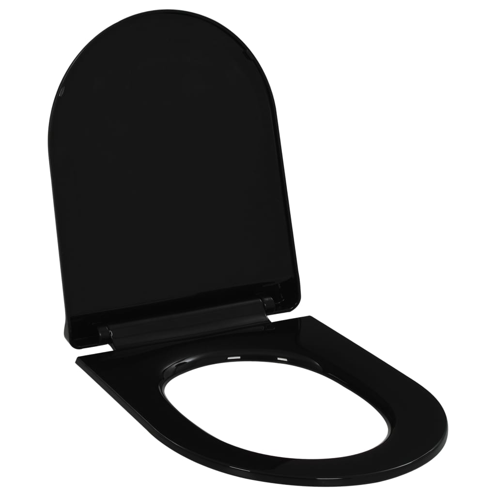 Soft-close Toilet Seat with Quick-release Design Black - Unbeatable Bargains