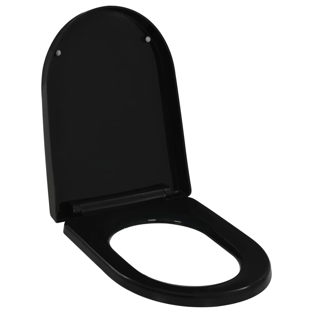 Soft-close Toilet Seat with Quick-release Design Black - R and M Furniture