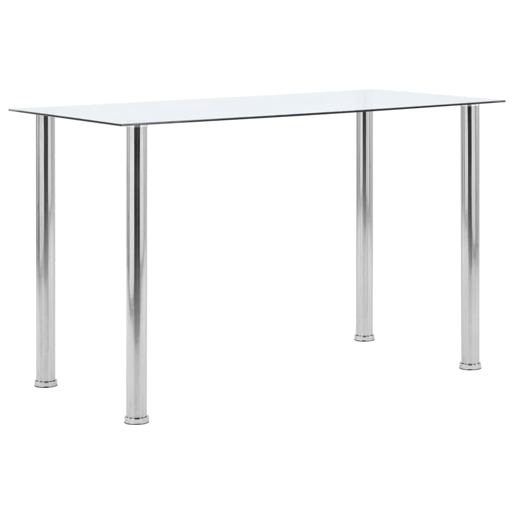 Dining Table Transparent 120x60x75 cm Tempered Glass - The Home Maker