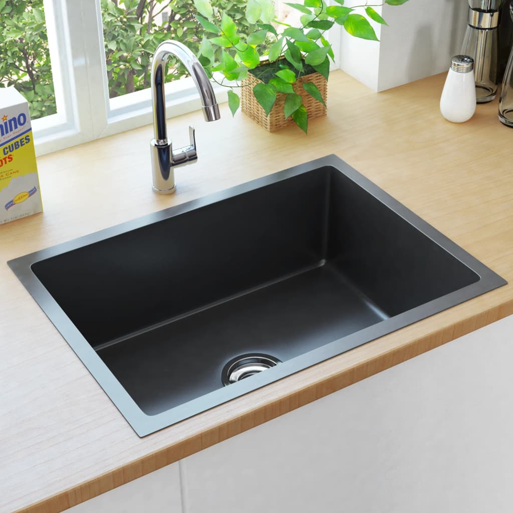 Handmade Kitchen Sink Black Stainless Steel - Tyrell & Tyrell