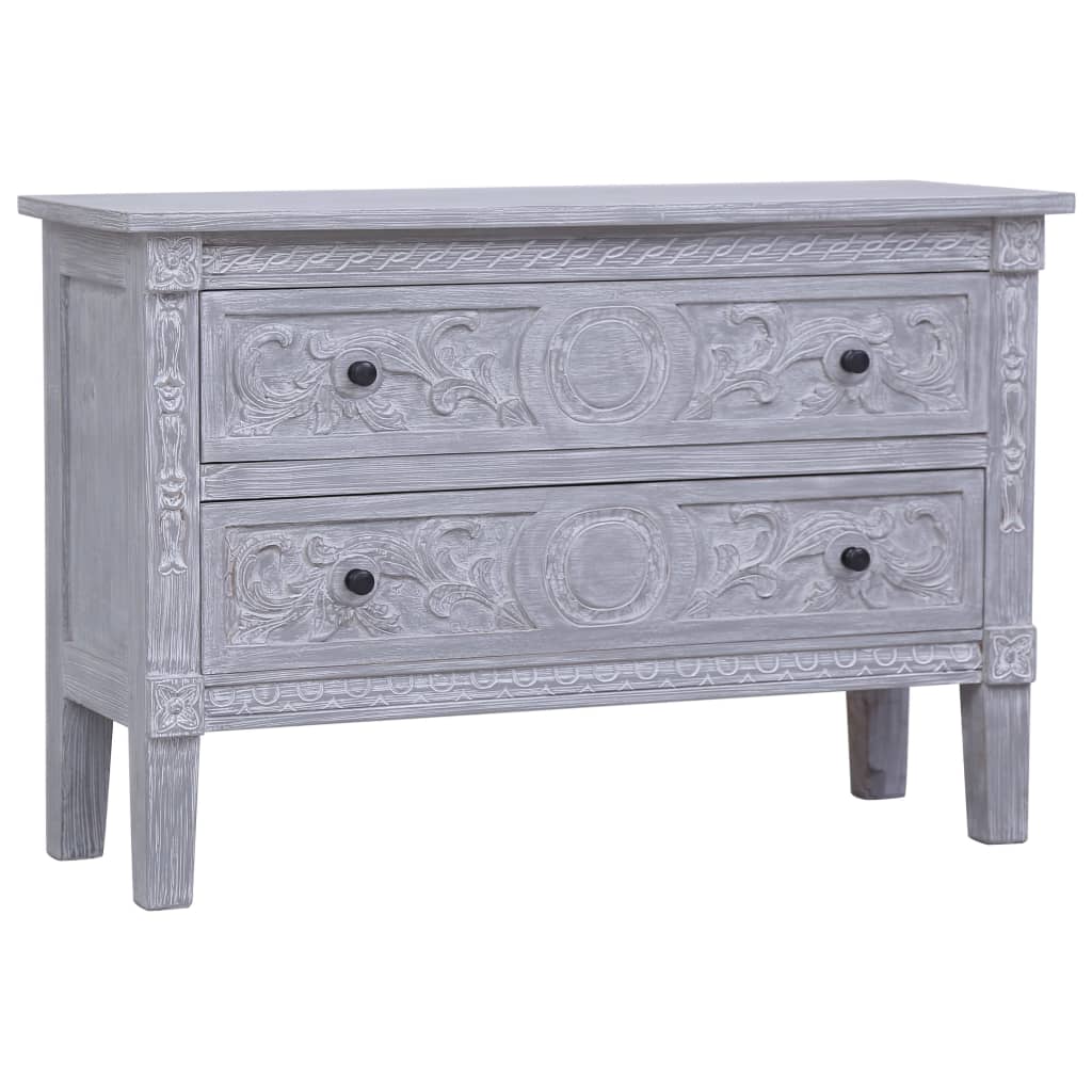 Sideboard with 2 Drawers 90x30x60 cm Solid Mahogany Wood - All Things Good
