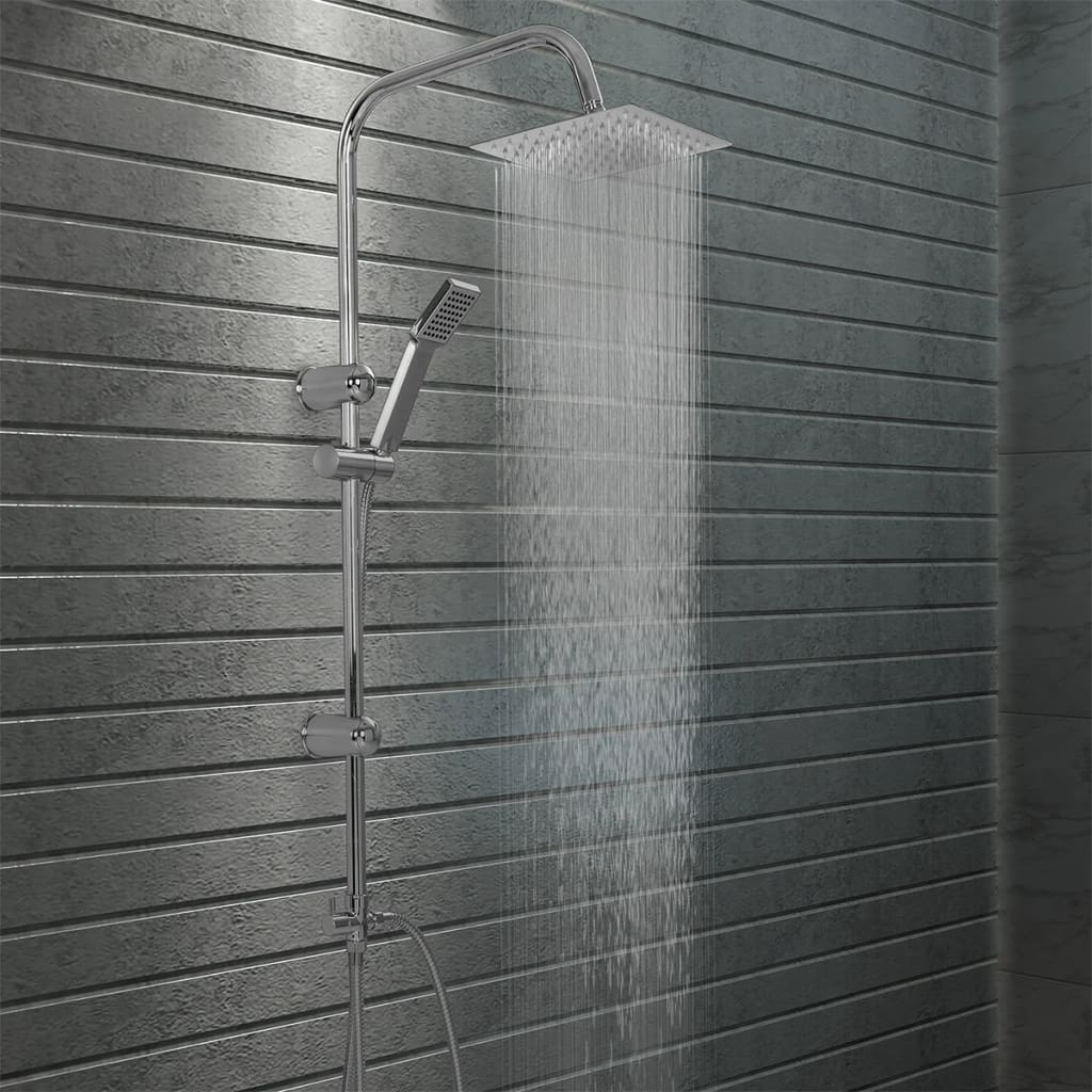 Dual Head Shower Set with Hand Shower Stainless Steel - Design Hut