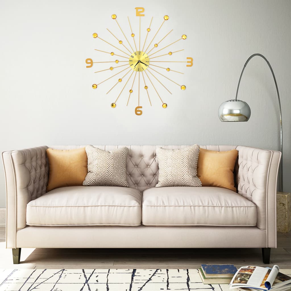 Wall Clock Metal 70 cm Golden - Decor Base