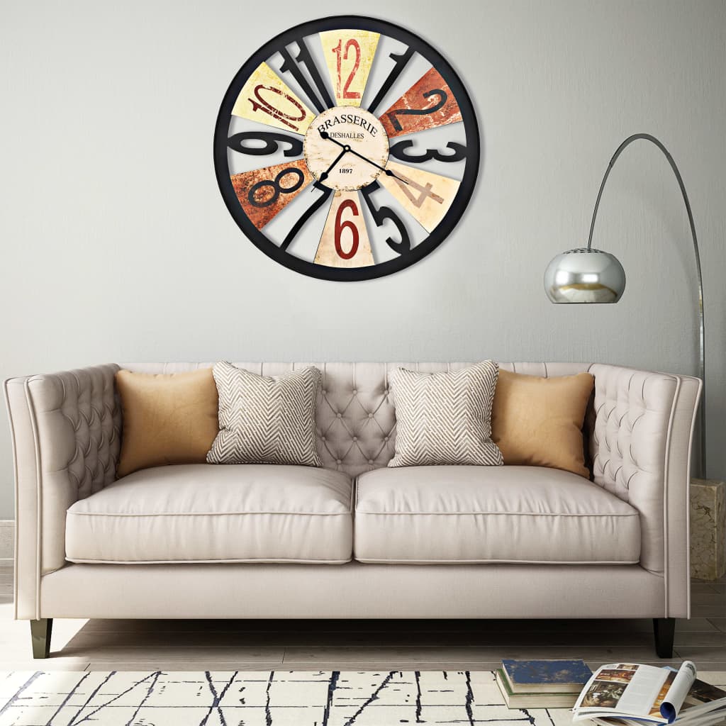 Wall Clock Metal 60 cm Multicolour - Merkel Designers