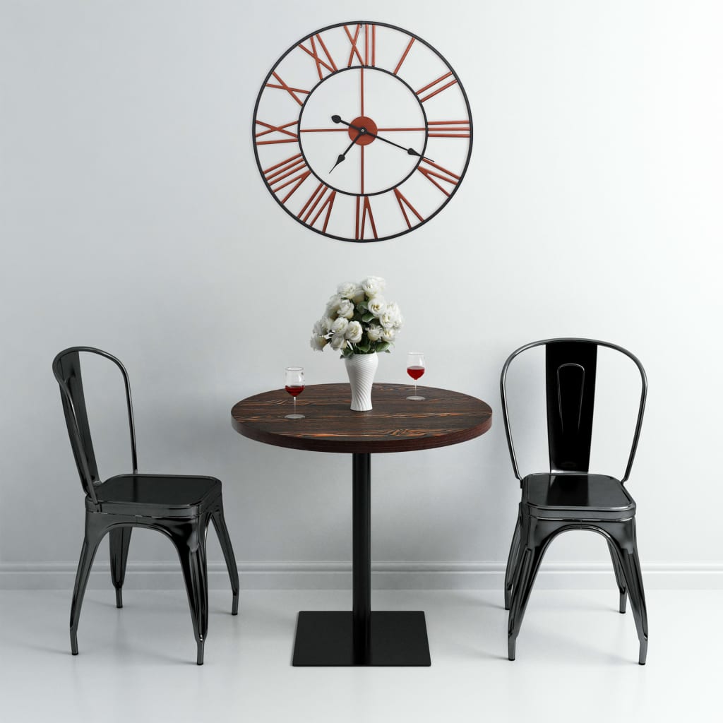 Wall Clock Metal 58 cm Red - Millennium Furniture
