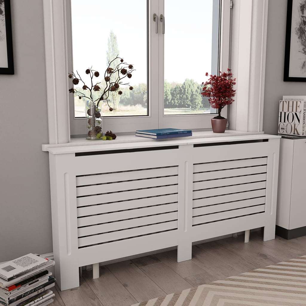 Radiator Cover White 172x19x81.5 cm MDF - The Home Maker