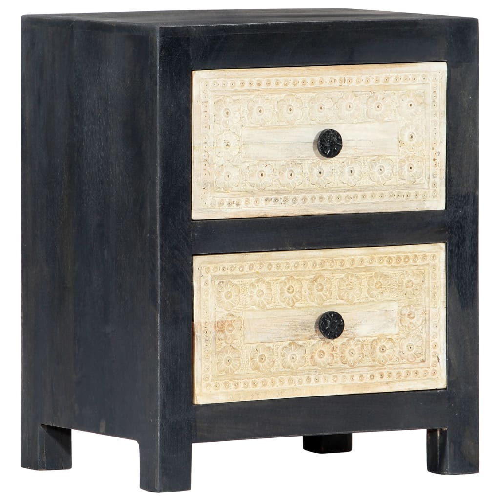 Bedside Table - CATANIA Nightstand Grey 40cm - Decor Base