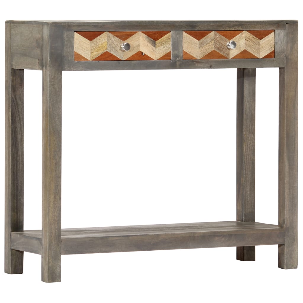 Console Table Grey 86x30x76 cm Solid Mango Wood - Sid & Sam