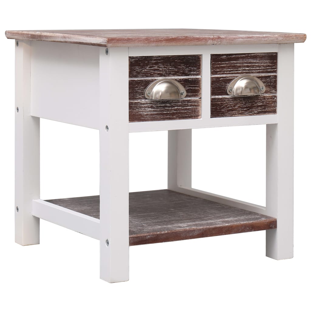 Side Table Brown 40x40x40 cm Paulownia Wood - Sid & Sam