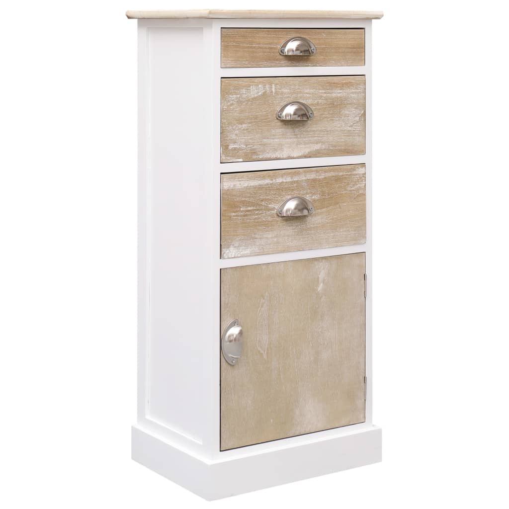 LEDUC Oak Finish Chest of Drawers - Tallboy, Small-sized, 4 Drawers - Casper Homes
