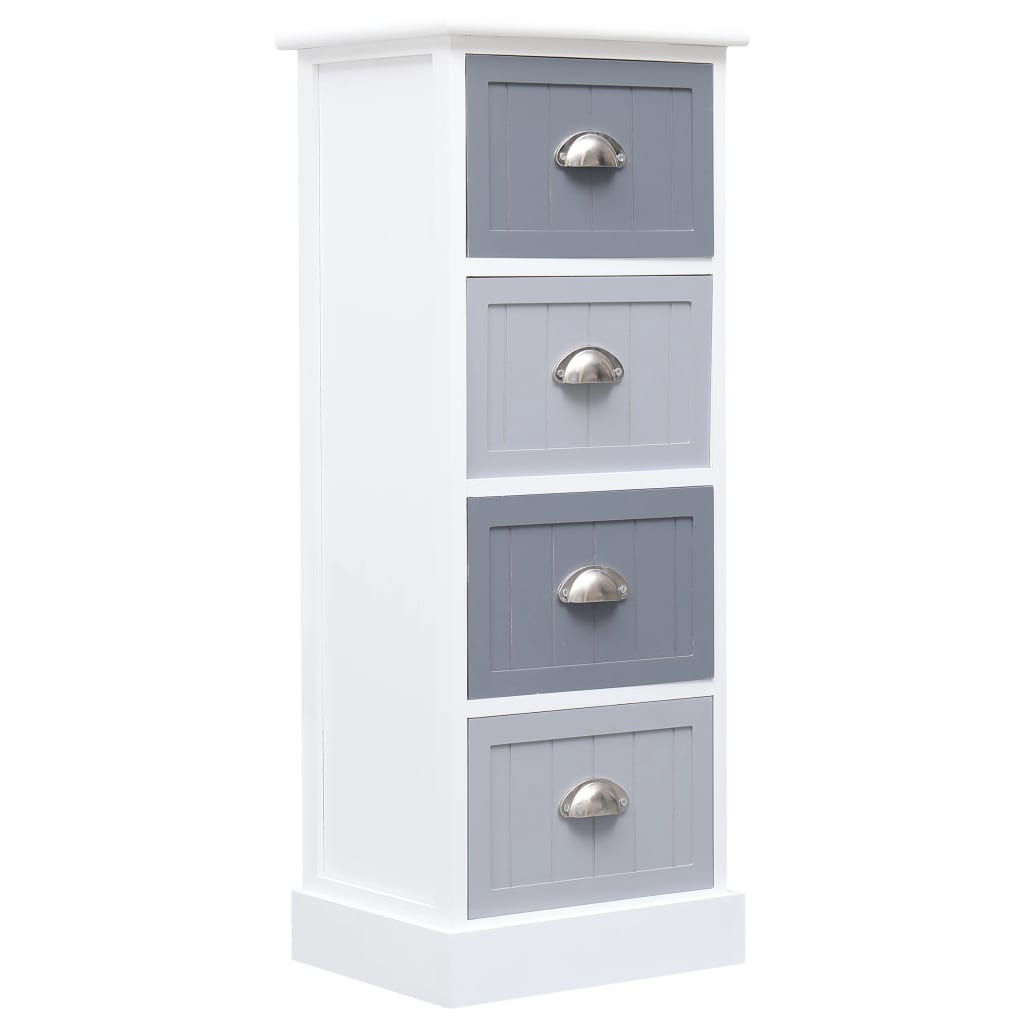 TIGARD White Chest of Drawers - Tallboy, Small-sized, 4 Drawers - Unbeatable Bargains