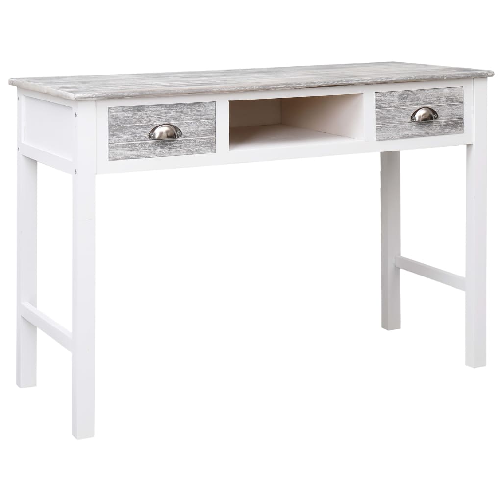 Writing Desk Grey 110x45x76 cm Wood - Discount Dealers