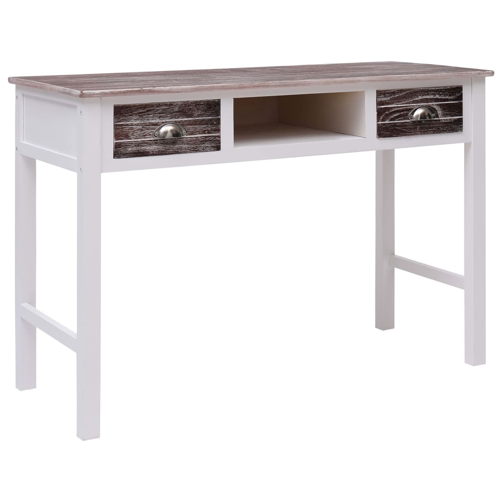 Writing Desk Brown 110x45x76 cm Wood - Decor Base