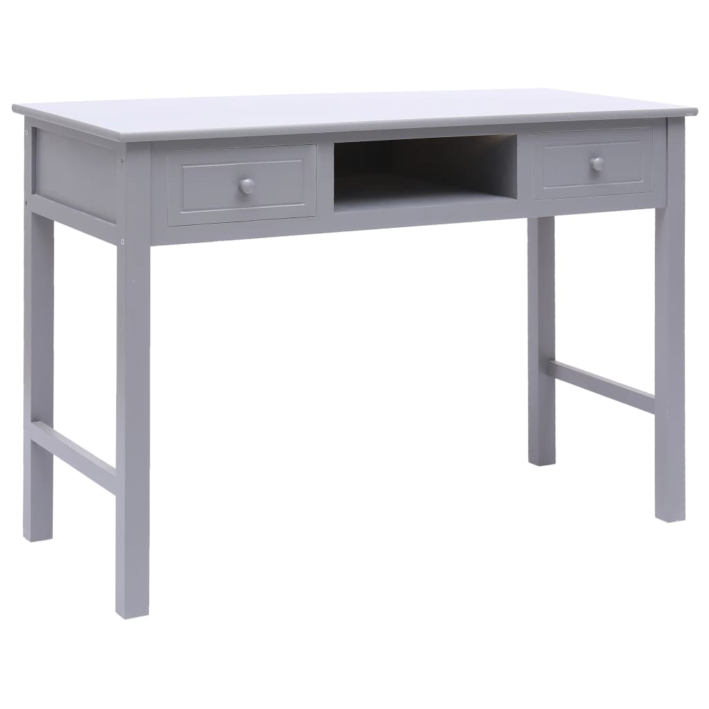 Writing Desk Grey 110x45x76 cm Wood - Decor Base
