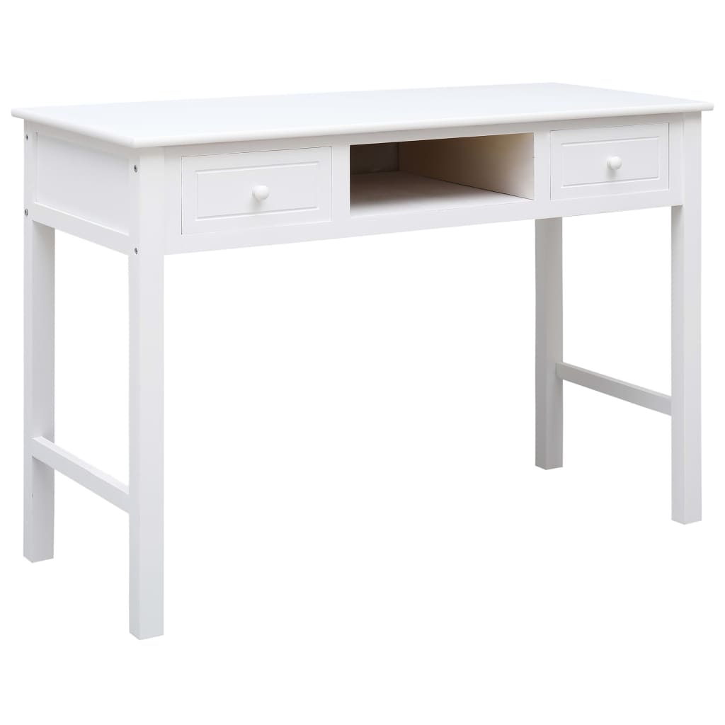 Writing Desk White 110x45x76 cm Wood - Sid & Sam