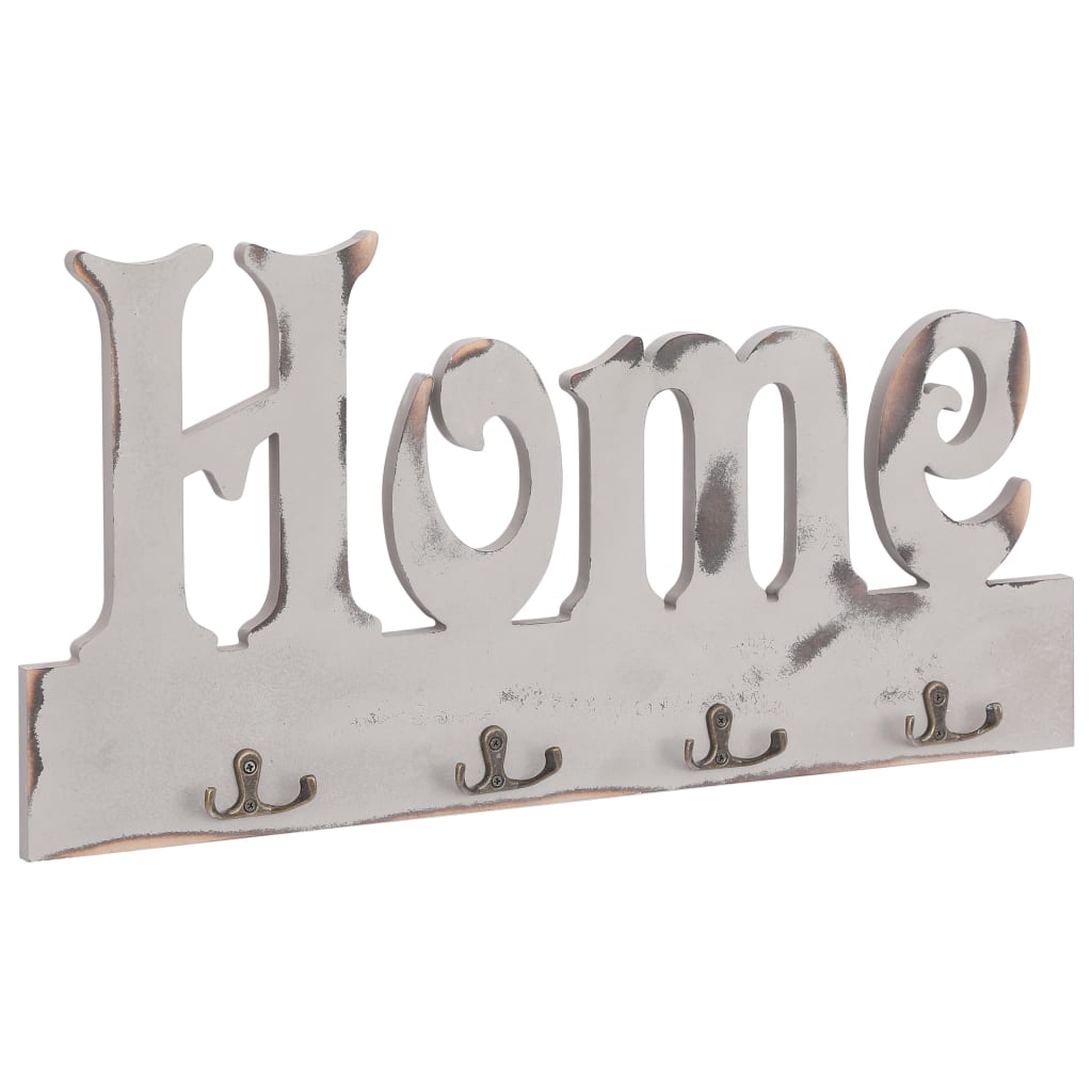 Wall Mounted Coat Rack HOME 50x23cm - Design Hut
