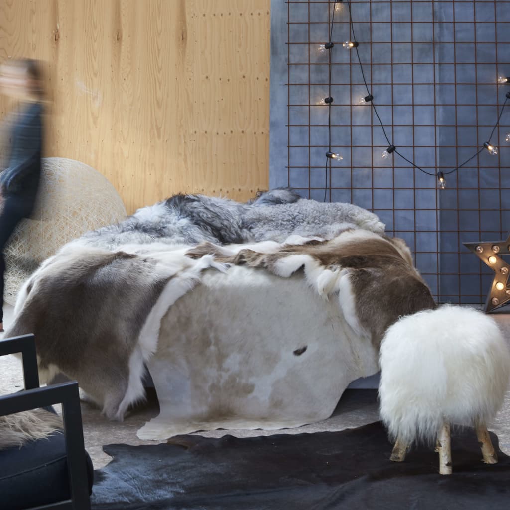Real Cow Hide Rug Brown and White 150x170 cm - Casper Homes