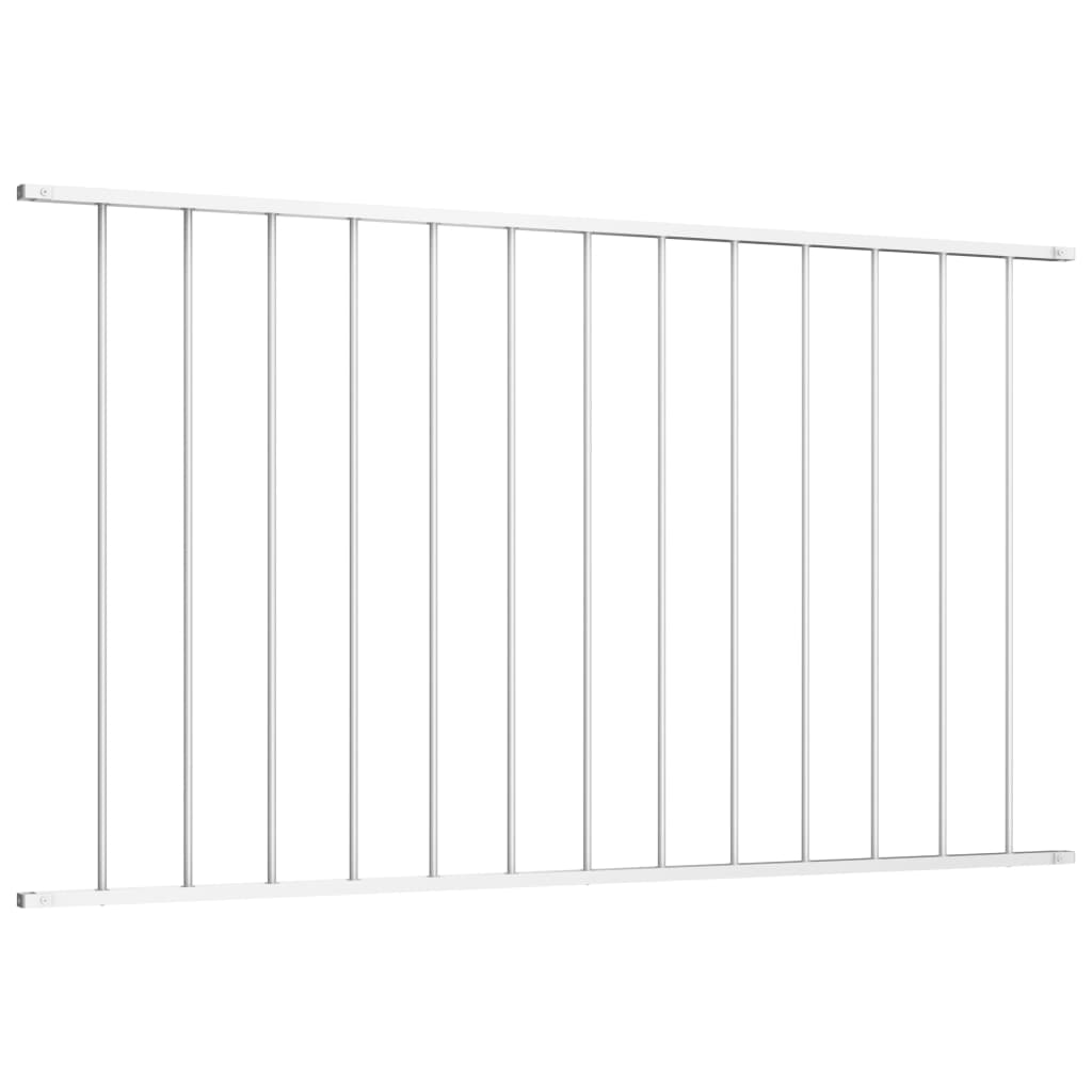 Fence Panel Powder-coated Steel 1.7x0.75 m White - Merlin Deals