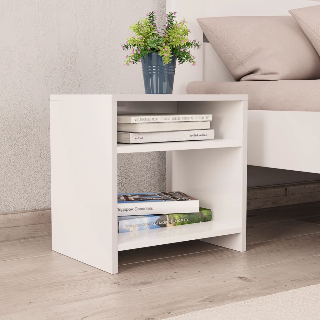 Bedside Table - DAWSON Jace Nightstand White 40cm - Design Hut
