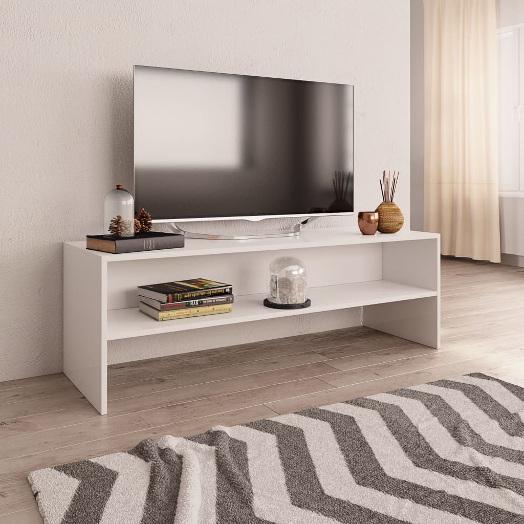 TV Cabinet White 120x40x40 cm Engineered Wood - Millennium Furniture