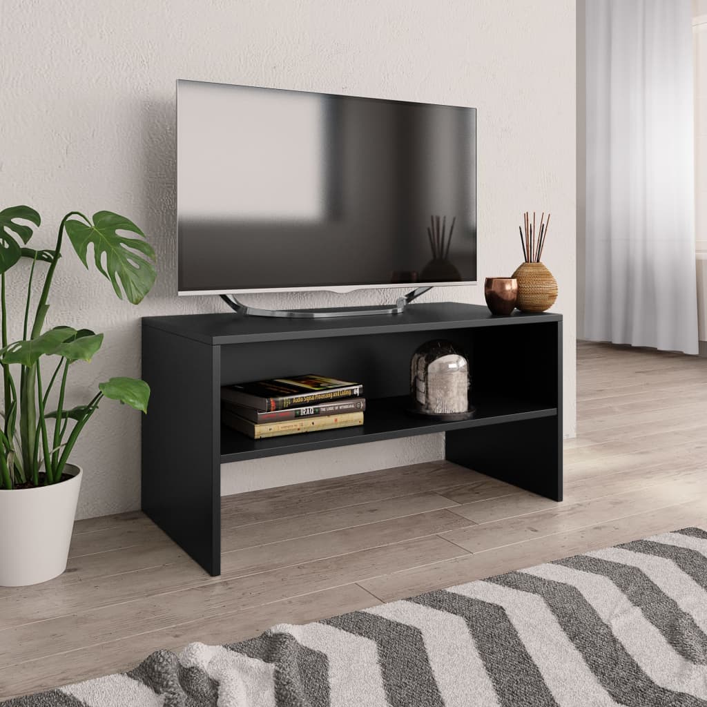 TV Cabinet Black 80x40x40 cm Engineered Wood - Direct Imports