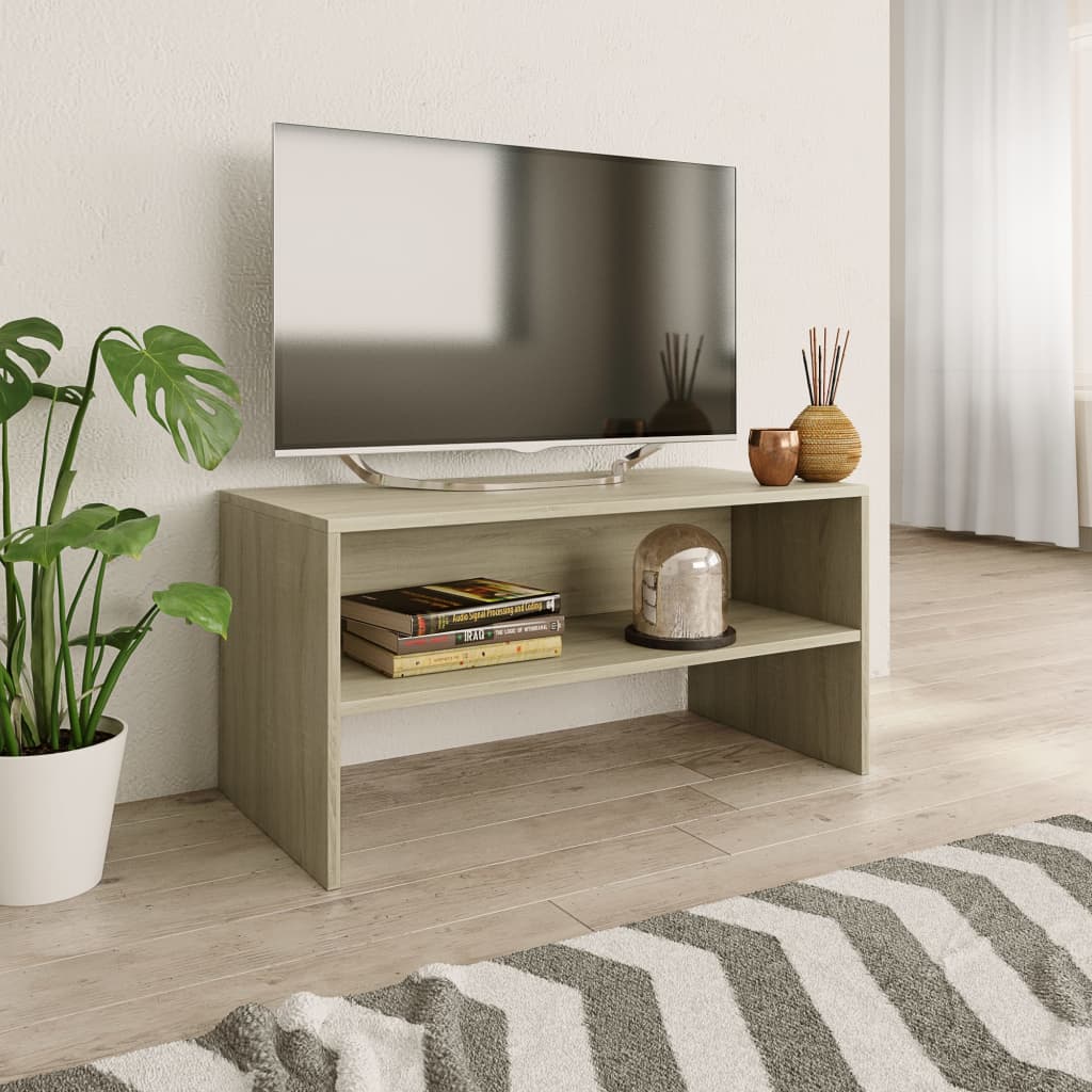 TV Cabinet Sonoma Oak 80x40x40 cm Engineered Wood - Millennium Furniture