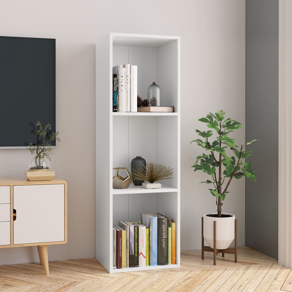 Book Cabinet/TV Cabinet White 36x30x114 cm Engineered Wood - Brittle & Co