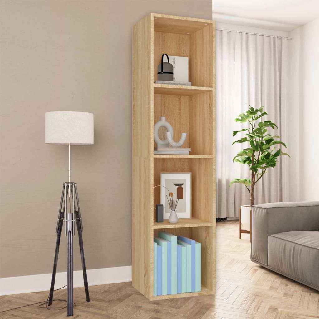 Book Cabinet/TV Cabinet Sonoma Oak 36x30x143 cm Engineered Wood - Casper Homes