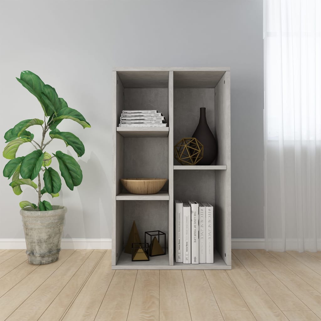 Book Cabinet/Sideboard Concrete Grey 50x25x80 cm Engineered Wood - Discount Dealers