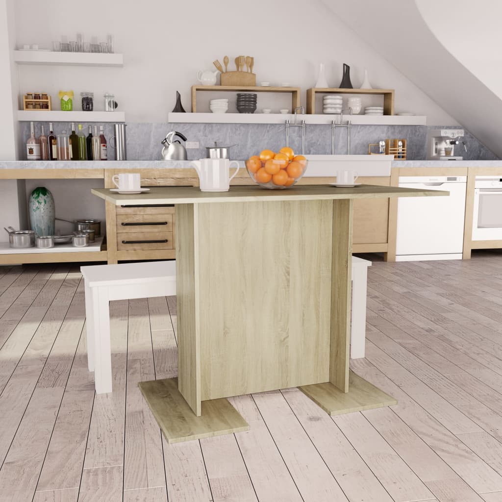 Dining Table Sonoma Oak 110x60x75 cm Engineered Wood - Decor Base