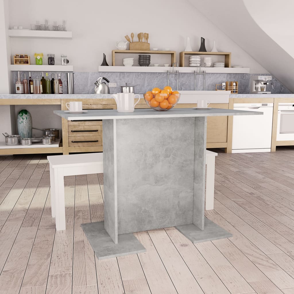 Dining Table Concrete Grey 110x60x75 cm Chipboard - Merkel Designers