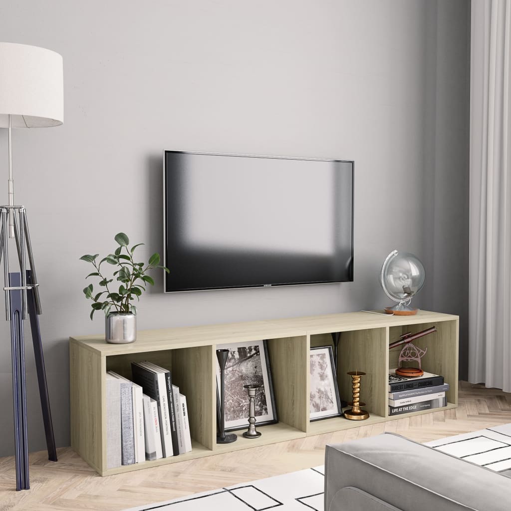 Book Cabinet/TV Cabinet Sonoma Oak 143x30x36 cm - Sid & Sam