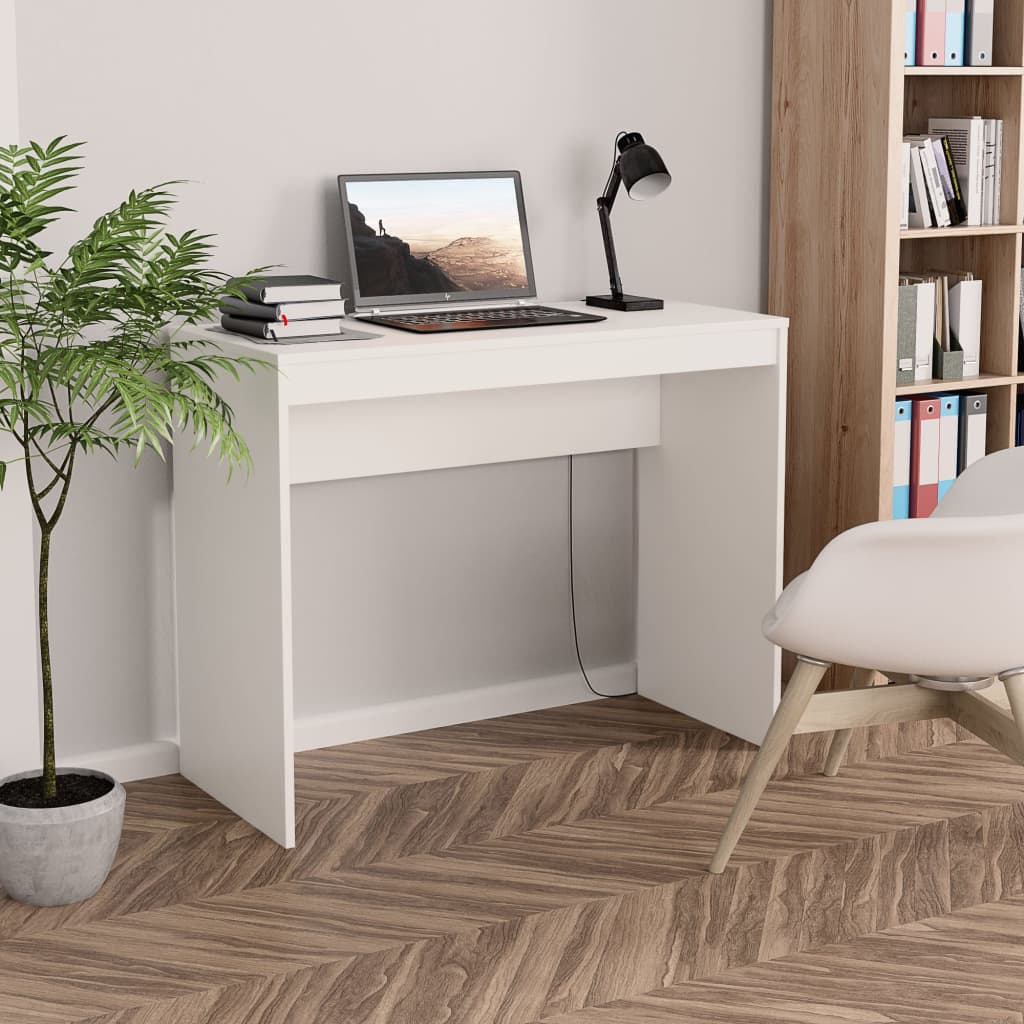 Desk White 90x40x72 cm Engineered Wood - Style and Chic