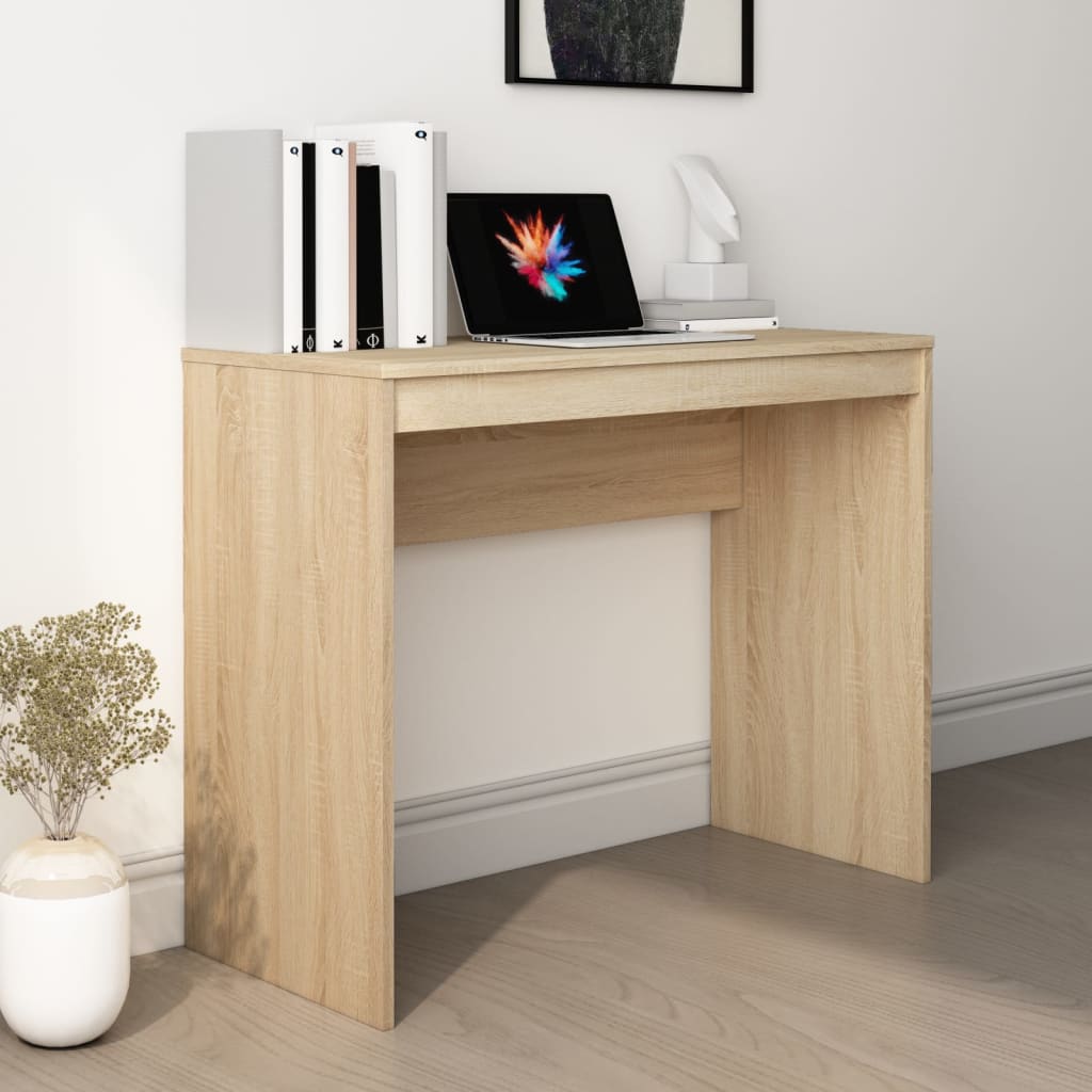 Desk Sonoma Oak 90x40x72 cm Engineered Wood - Decor Base