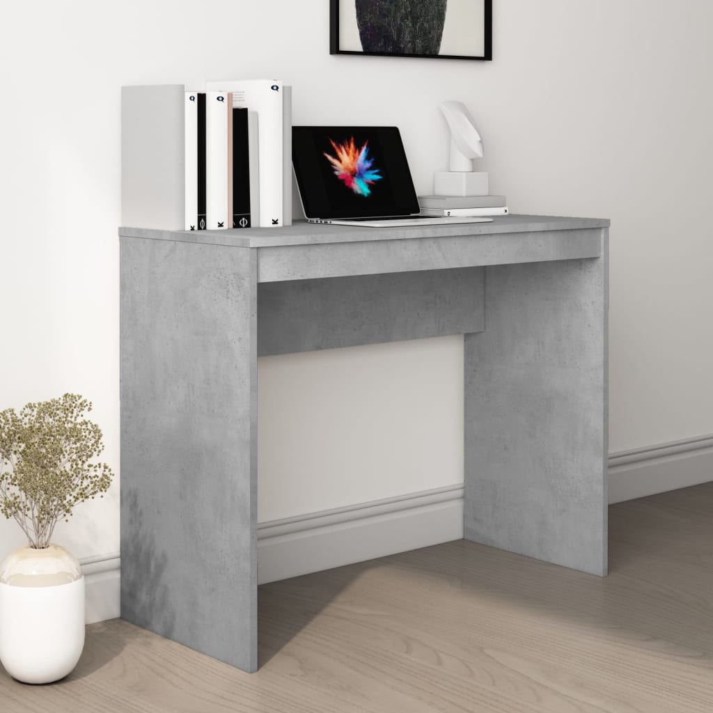 Desk Concrete Grey 90x40x72 cm Engineered Wood - Sid & Sam