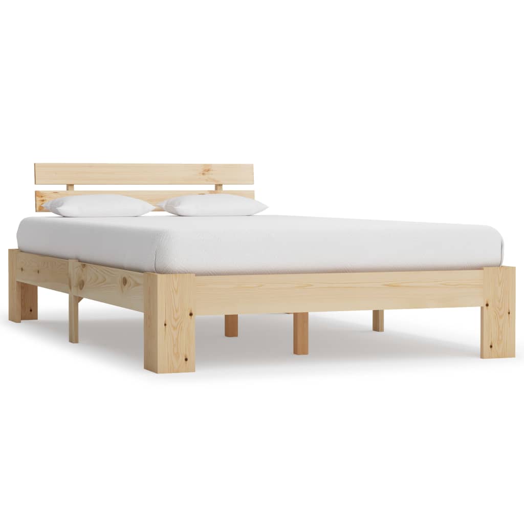 Bed Frame Solid Pine Wood 140x200 cm - Millennium Furniture
