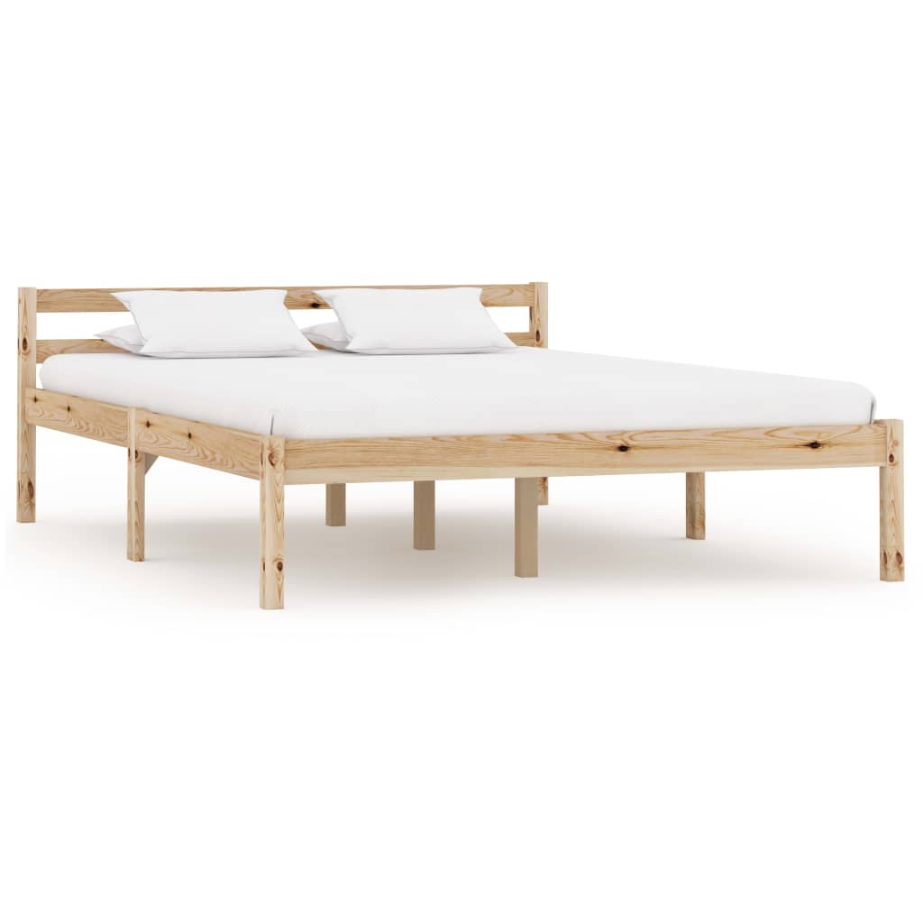 Bed Frame Solid Pine Wood 120x200 cm - Brittle & Co