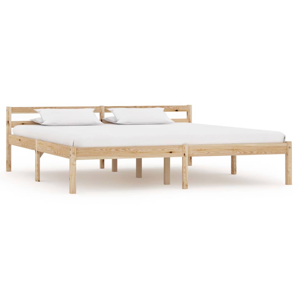 Bed Frame Solid Pine Wood 180x200 cm Super King - Casper Homes