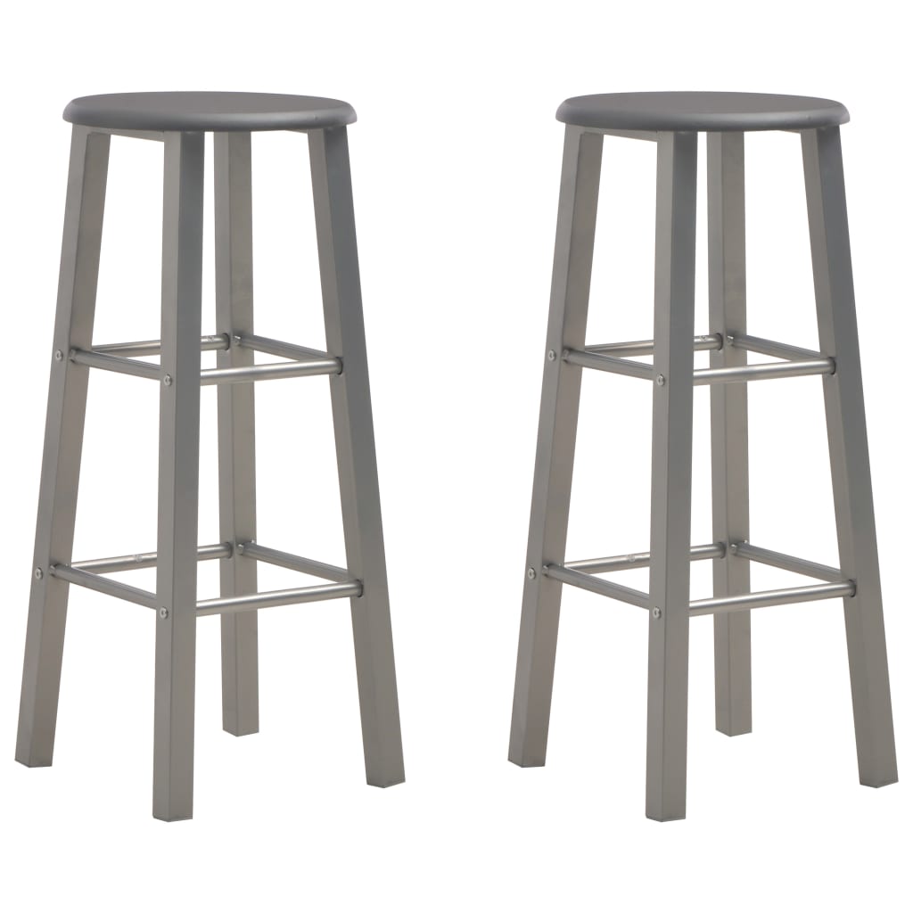 Bar Stools 2 pcs Anthracite MDF - Millennium Furniture