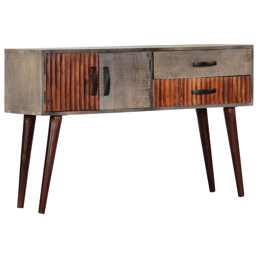 Console Table Grey 120x35x75 cm Solid Rough Mango Wood - Sid & Sam
