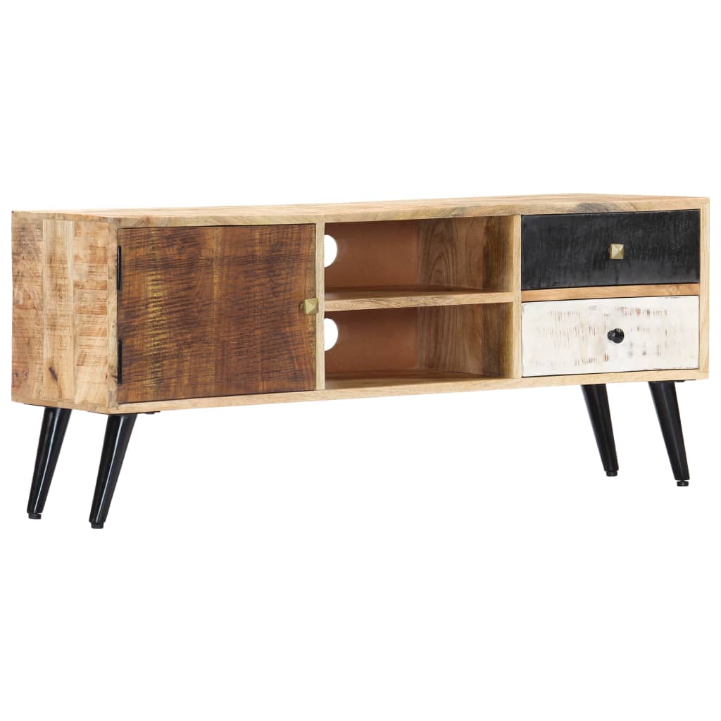 TV Cabinet 115x30x47 cm Solid Mango Wood - Merlin Deals