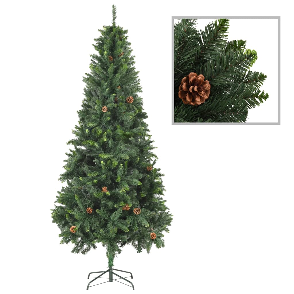 Briet Artificial Christmas Tree Pine Cones Green 210cm - Sid & Sam