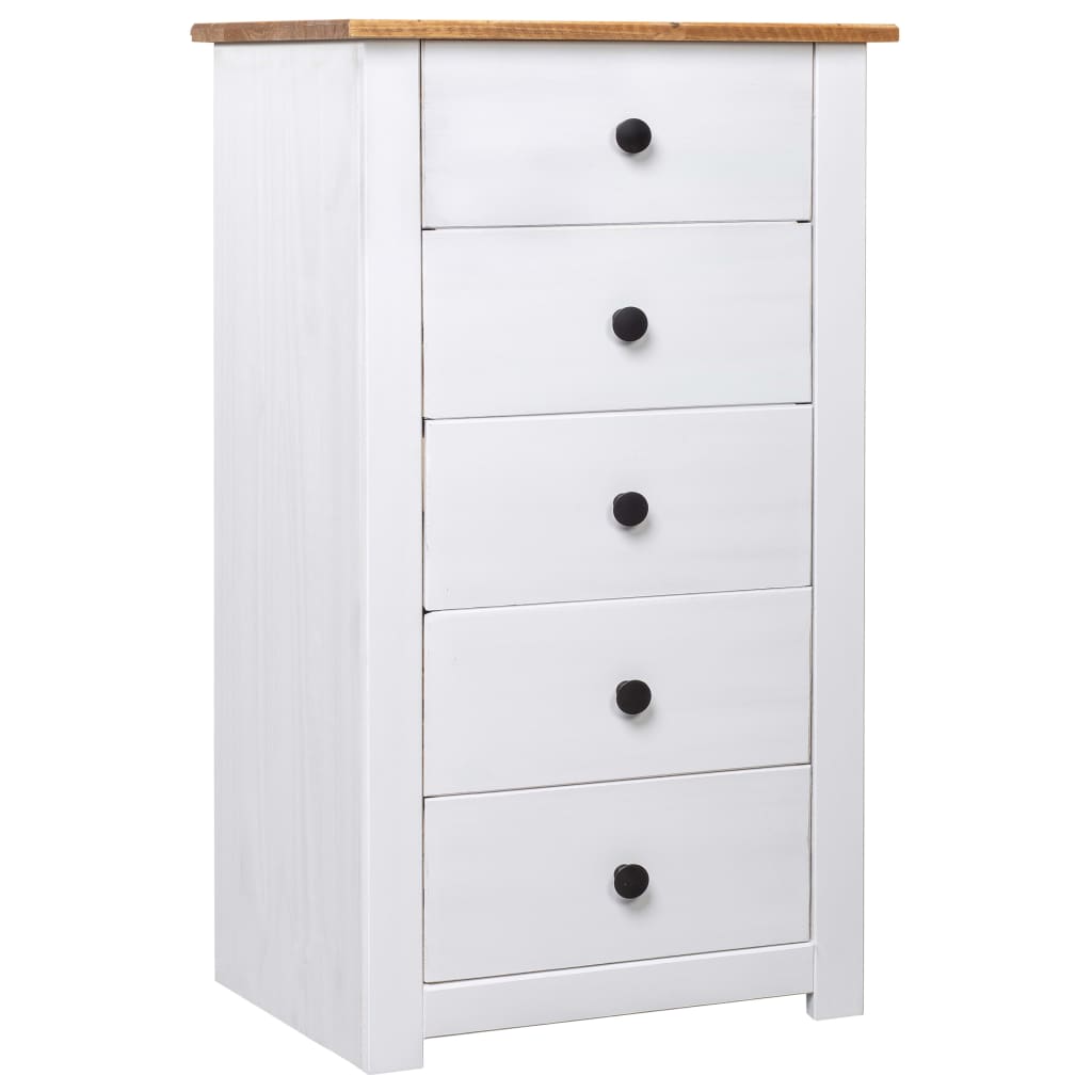 Sideboard White 46x40x89 cm Pine Panama Range - Merkel Designers
